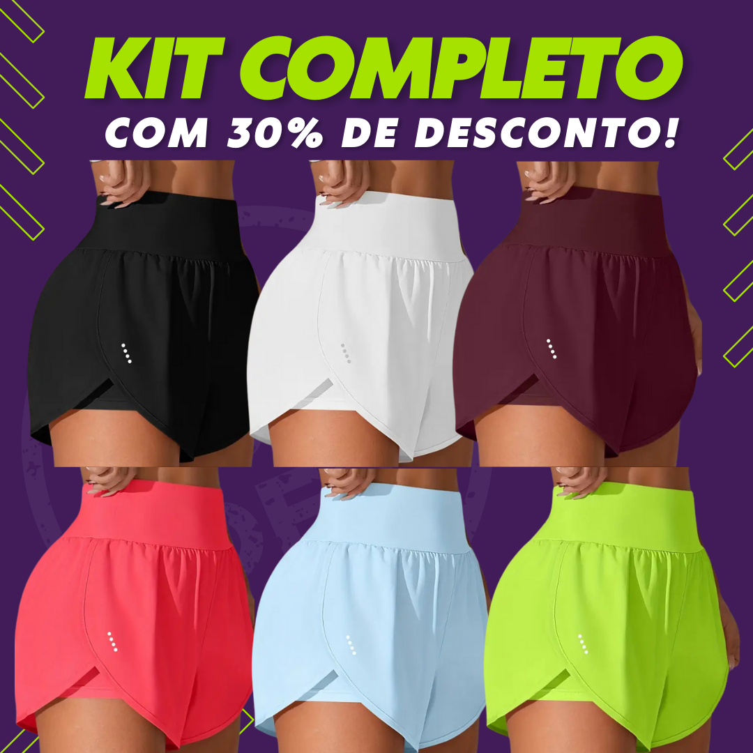 Leve 6 Short Premium Dupla Camada + Entrega Segura - Envio Nacional