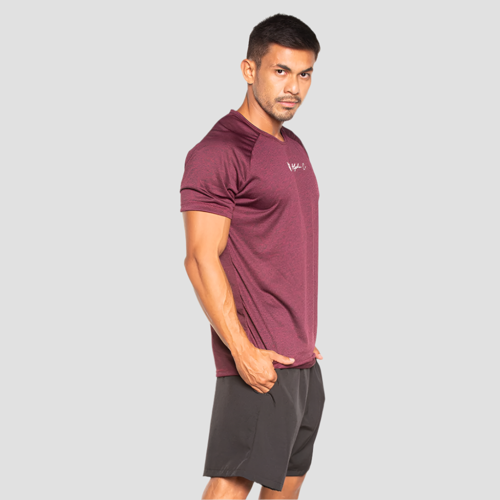 Camiseta Dry Fit New Elite Mescla Vinho